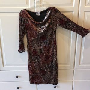 Patterned velvet dress